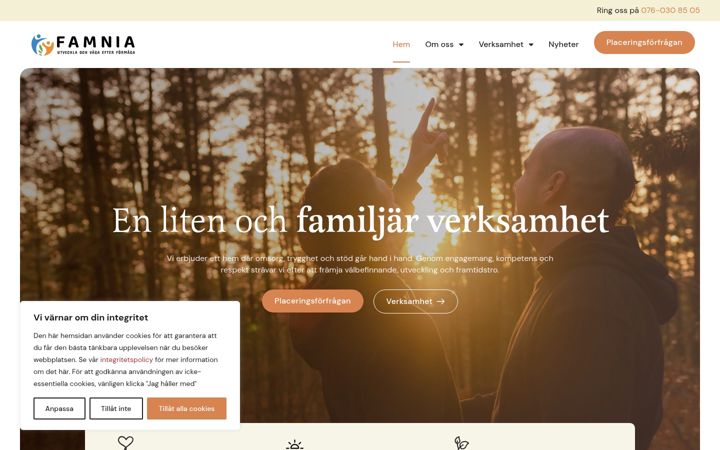 Screenshot of famnia.se