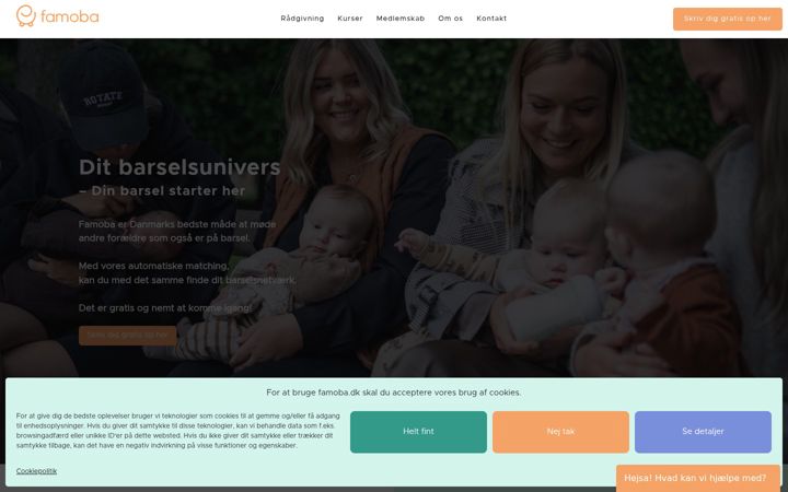 Screenshot of famoba.dk