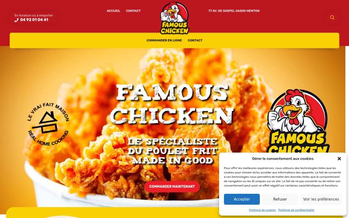 Screenshot of famous-chicken.com