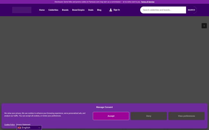 Screenshot of famousi.com