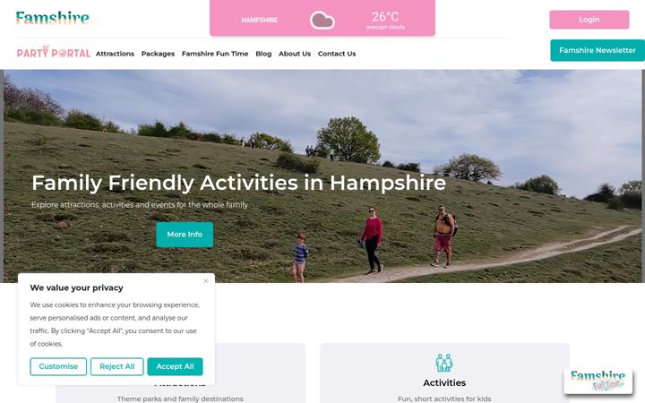 Screenshot of famshire.co.uk