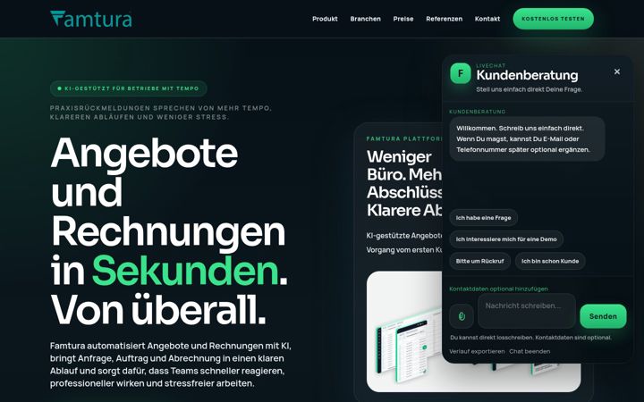 Screenshot of famtura.de