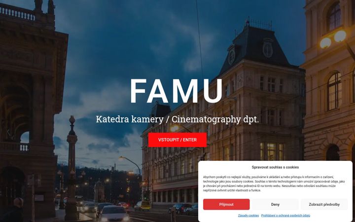 Screenshot of famucinematographydpt.com