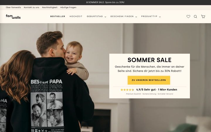 Screenshot of famwalls.com