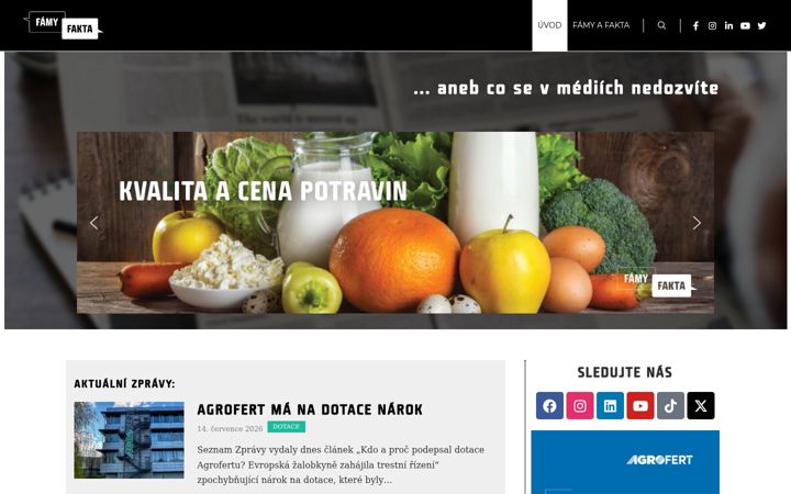 Screenshot of famyfakta.cz