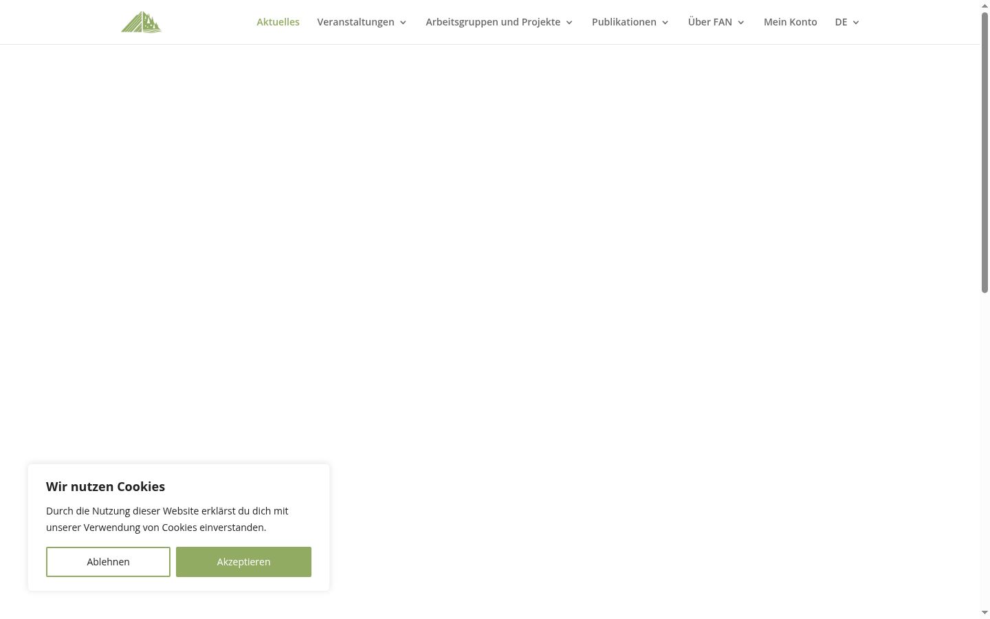 Screenshot del banner di consenso mostrato prima di qualsiasi interazione