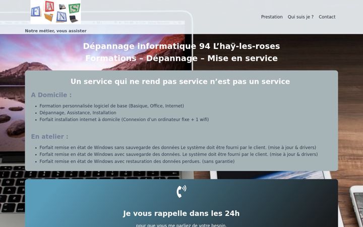 Screenshot of fan-services.fr