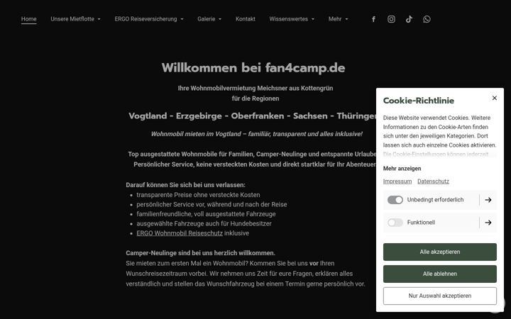 Screenshot of fan4camp.de