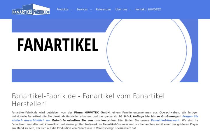 Képernyőkép: fanartikel-fabrik.de