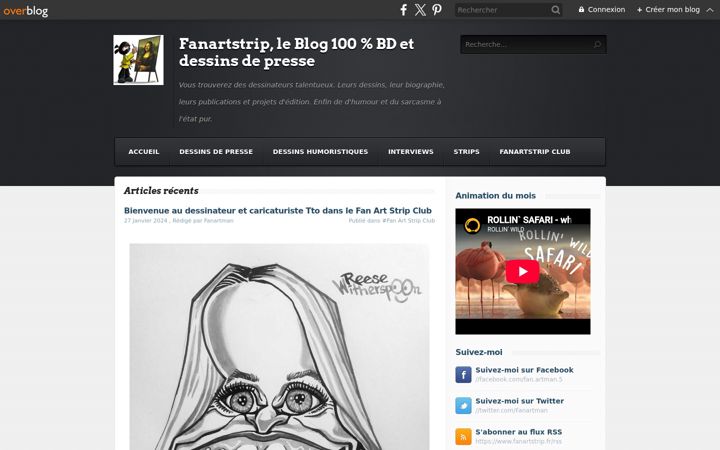 Screenshot of fanartstrip.fr