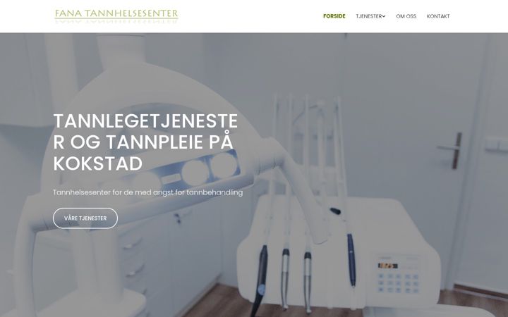 Screenshot of fanatannhelsesenter.no