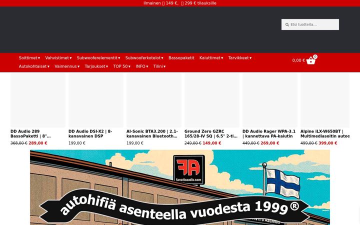 Zrzut ekranu fanaticaudio.com
