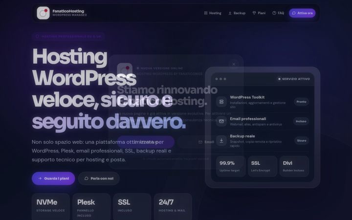 Screenshot of fanaticohosting.com