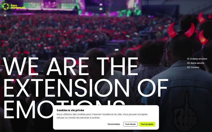 Screenshot of fanavenue.com