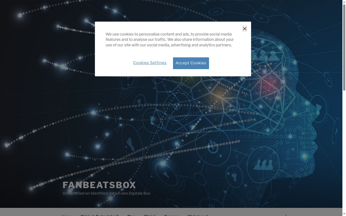Screenshot of the consent banner shown before any interaction