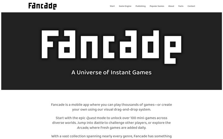 Screenshot of fancade.com
