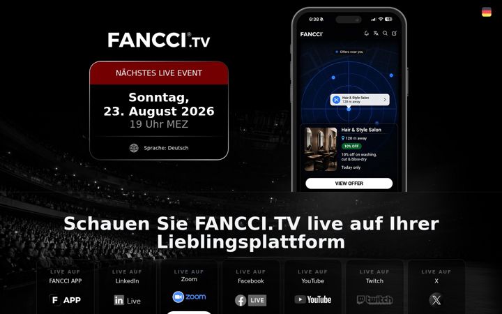 Screenshot of fancci.tv