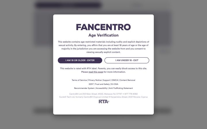 Screenshot of fancentro.com