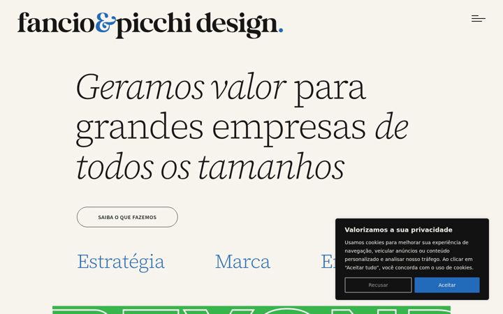 Screenshot of fancio.com.br