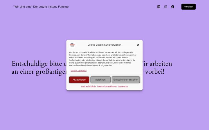 Képernyőkép: fanclub-letzteinstanz.de