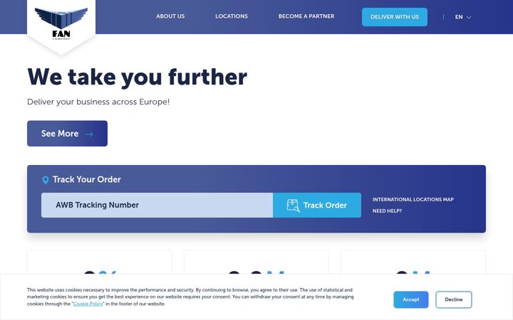 Screenshot of fancourier.eu