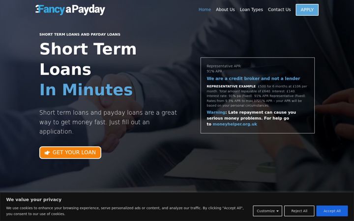 Screenshot stránky fancyapayday.co.uk
