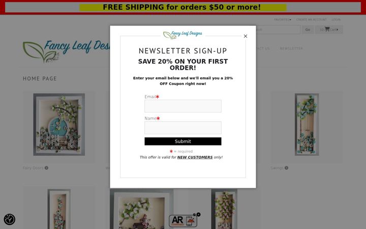 Screenshot of fancyleafdesigns.com