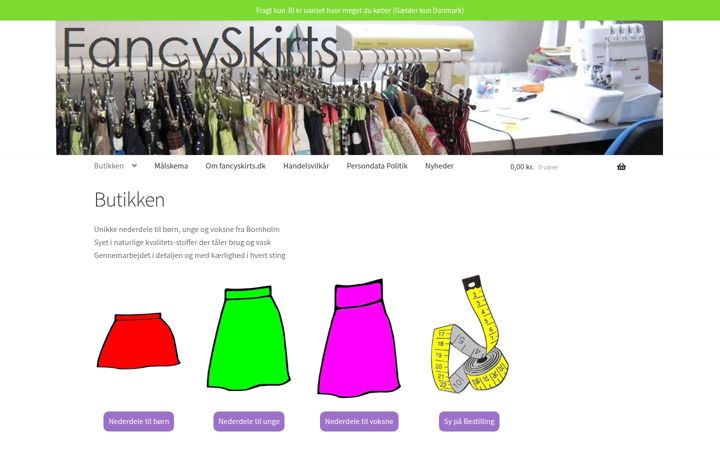 Screenshot of fancyskirts.dk