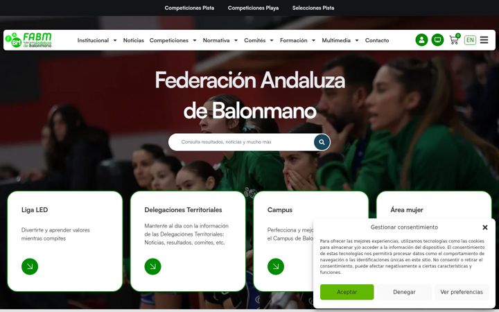 Screenshot of fandaluzabm.org