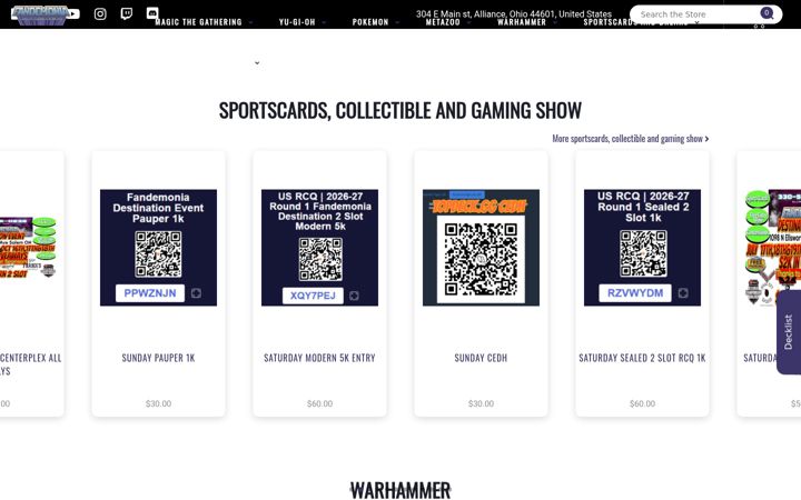 Screenshot of fandemoniagames.com