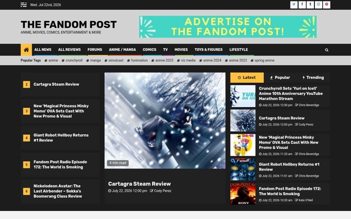 Screenshot of fandompost.com