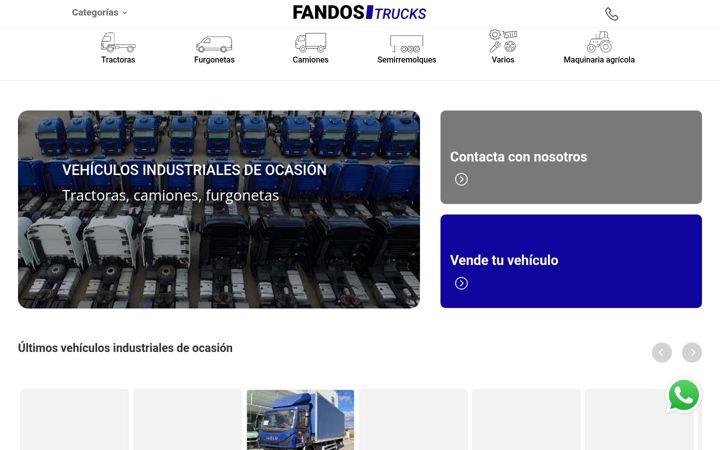 Screenshot of fandostrucks.com