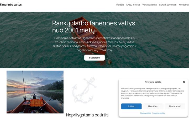 Screenshot of fanerinesvaltys.lt