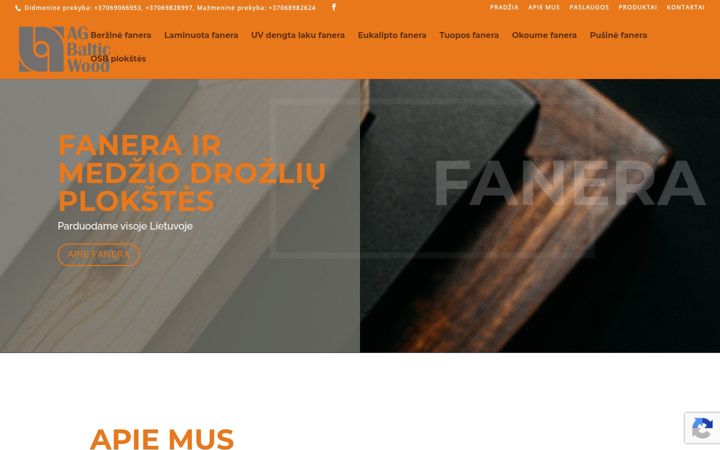 Screenshot of faneros-pardavimas.lt