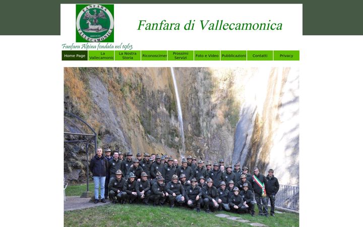 Screenshot of fanfaravallecamonica.it
