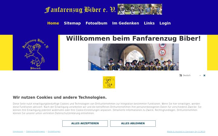 Screenshot of fanfarenzug-biber.de