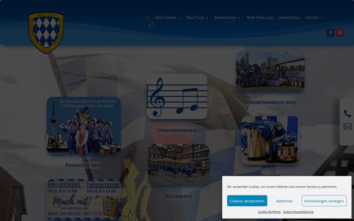 Screenshot of fanfarenzug-bretten.de