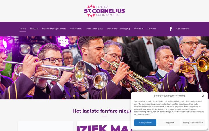 Screenshot of fanfareschinopgeul.nl