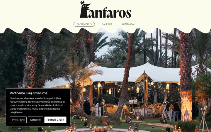Screenshot of fanfaros.lt