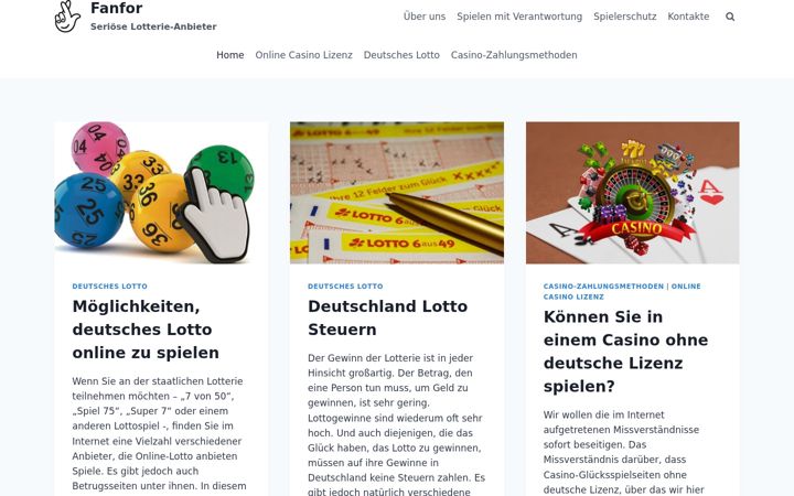 Screenshot of fanfor.de