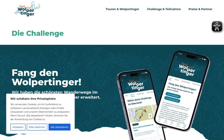 Screenshot of fang-den-wolpertinger.de