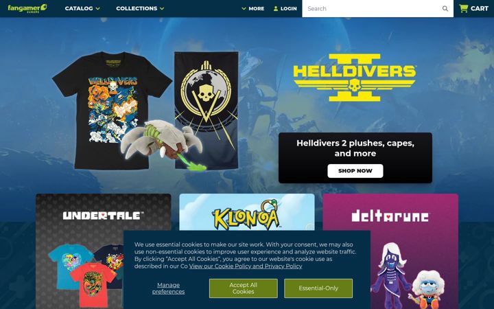 Screenshot of fangamer.eu