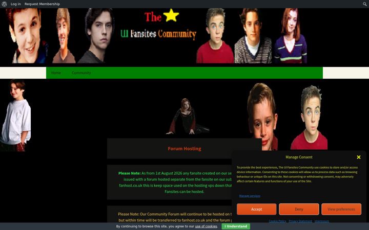 Screenshot of fanhost.co.uk