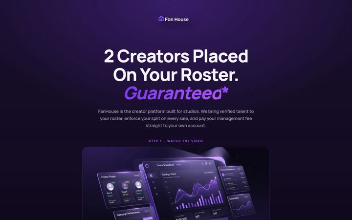 Screenshot of fanhouse.com