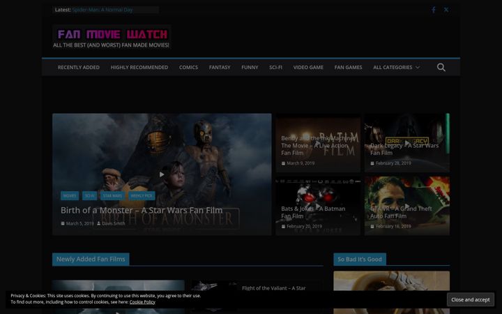 Screenshot of fanmoviewatch.com