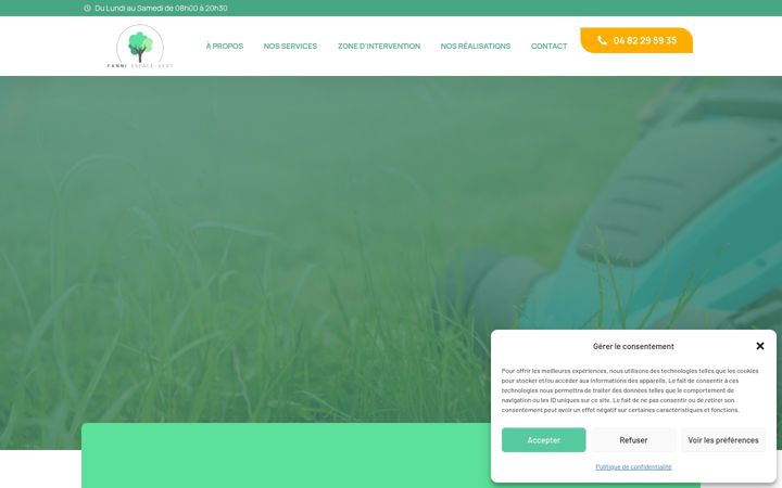 Screenshot of fanniespacevert.fr