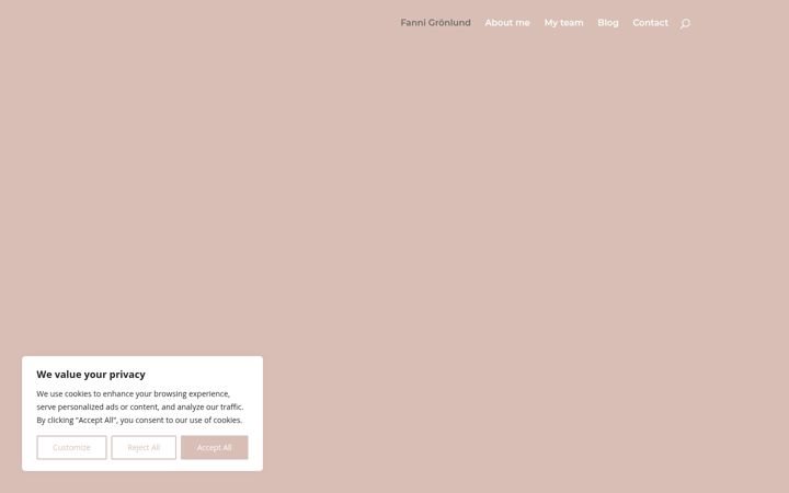 Screenshot of fannigronlund.com