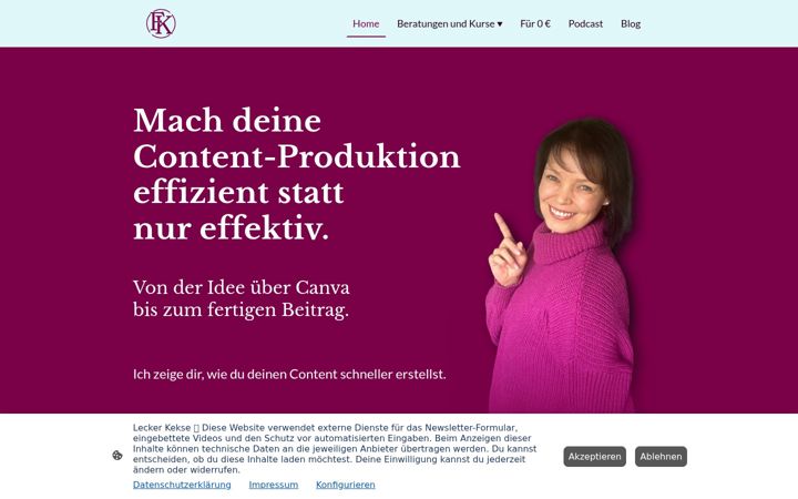 Screenshot of fannykurtz.de