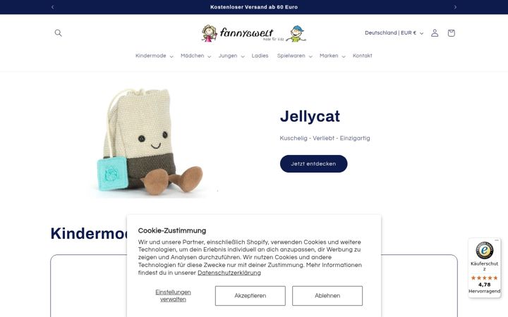 Screenshot of fannyswelt.de