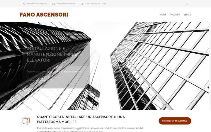 Screenshot of fanoascensori.it